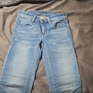 American Eagle Outfitters Light Blue Straight Leg Jeans
